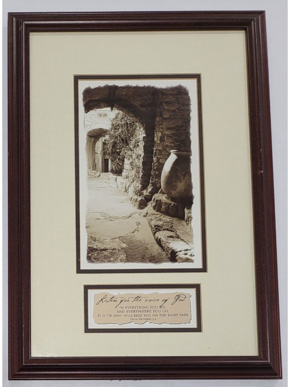 Vintage 2002 Carpentree Art Print 20" x 14" Proverbs 3:6 He Will Keep Your Path - Picture 2 of 10